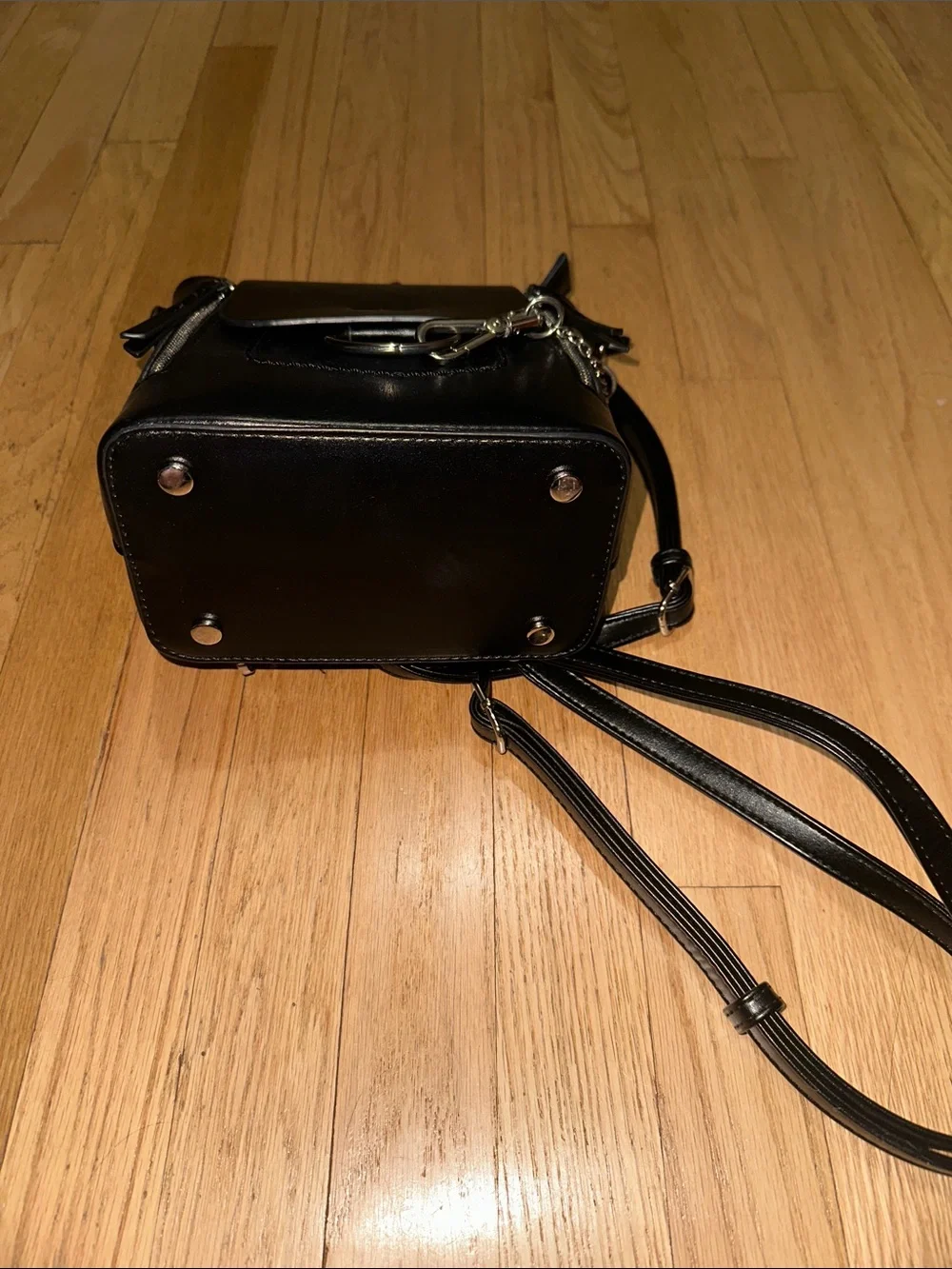 FAUX LEATHER BACKPACK